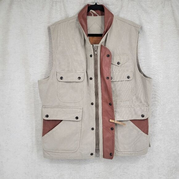 Outback Trading Company Shearer S Utility Vest Men's Large Canvas Vintage - Picture 9 of 16